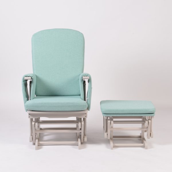 DSC_6621 Upholstered Nursery Glider Chair with Matching Ottoman
