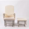 DSC_6623 Upholstered Nursery Glider Chair with Matching Ottoman