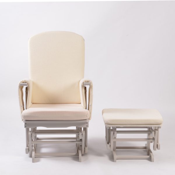DSC_6623 Upholstered Nursery Glider Chair with Matching Ottoman