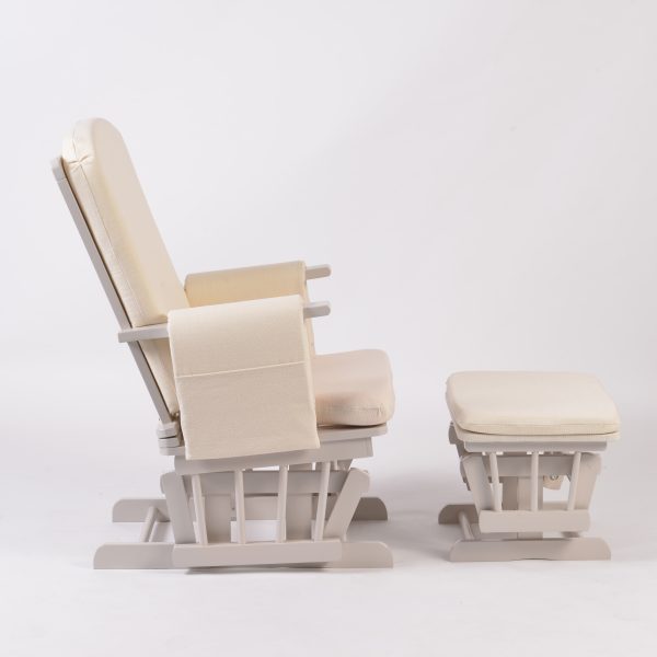 DSC_6628 Upholstered Nursery Glider Chair with Matching Ottoman