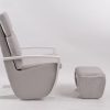 DSC_6631 Nursery Glider Recliner Chair with Ottoman | Wooden Armrest Baby Feeding Chair