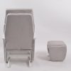 DSC_6633 Nursery Glider Recliner Chair with Ottoman | Wooden Armrest Baby Feeding Chair