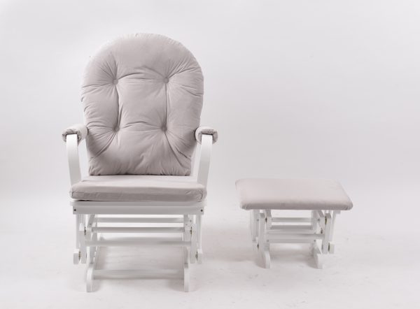 DSC_6649 Padded Wooden Glider Chair with Ottoman