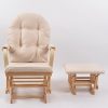 DSC_6659 Padded Wooden Glider Chair with Ottoman