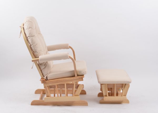 DSC_6662 Padded Wooden Glider Chair with Ottoman
