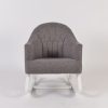 DSC_6692 Upholstered Nursery Rocking Chair with Wooden Rocker Base