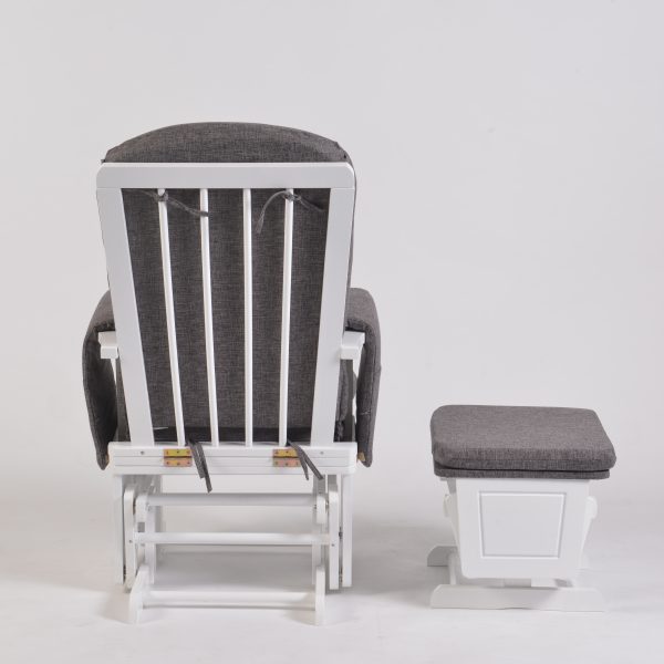 DSC_6735 Adjustable Back Glider Chair with Ottoman – Wooden Nursery Nursing Chair