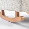 Wooden Rocker Detail – Kids Sofa Rocking Chair Close-up of curved wooden rocker and textured upholstery on a kids sofa rocking chair