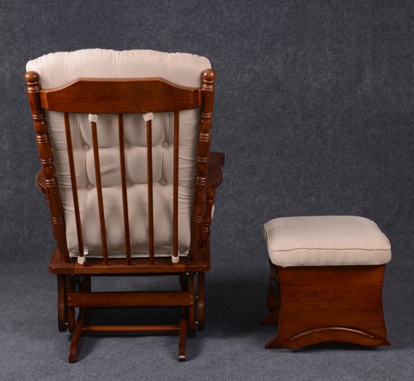 DSC_6873 Classic Wooden Glider Chair with Ottoman