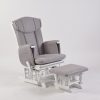 Adjustable Backrest Glider Chair Position 1 Adjustable backrest glider chair with ottoman in upright position
