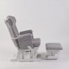 Adjustable Glider Chair Reclining Position Nursery glider chair with adjustable backrest in reclining position