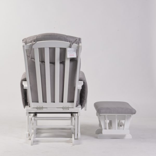 Adjustable Glider Chair Back View Back view of adjustable glider chair showing wooden frame construction