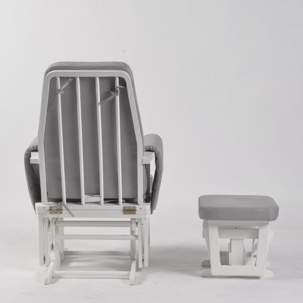 DSC_6970 Adjustable Back Nursery Glider with Ottoman – Wooden Nursing Chair