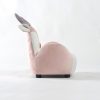 Side view of upholstered animal Kids Sofa with deer antlers and curved armrest