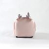 Back view of pink deer children's sofa with soft antlers, ears and compact feet