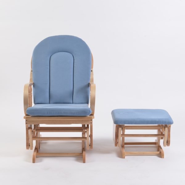 DSC_7478 Custom Wooden Rocking Chair with Ottoman for Nursery Furniture Manufacturer