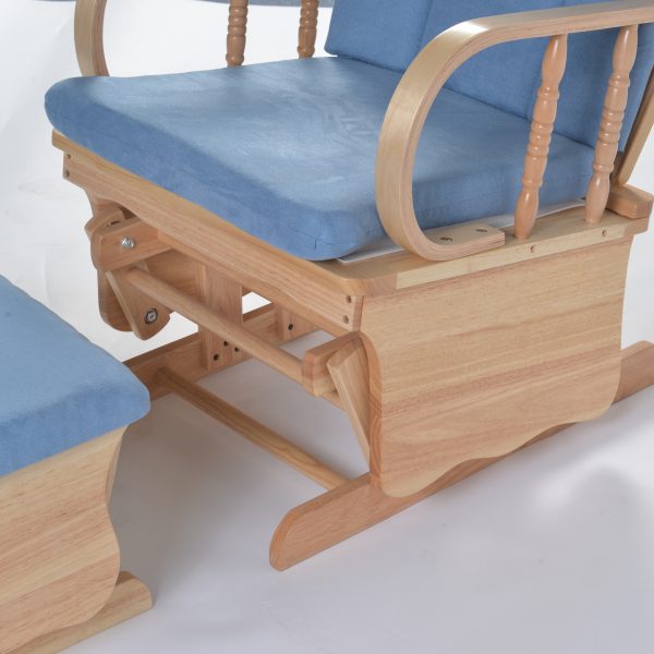 DSC_7486 Custom Wooden Rocking Chair with Ottoman for Nursery Furniture Manufacturer