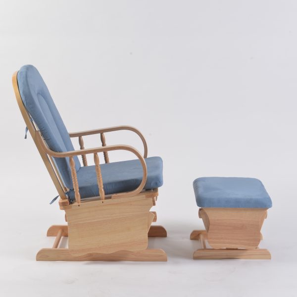 DSC_7488 Custom Wooden Rocking Chair with Ottoman for Nursery Furniture Manufacturer