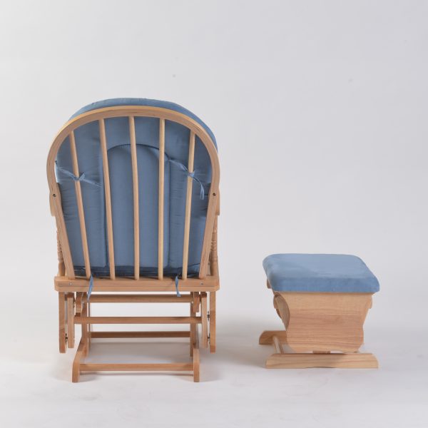 DSC_7492 Custom Wooden Rocking Chair with Ottoman for Nursery Furniture Manufacturer