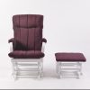 Padded High Back Nursery Glider Chair with Ottoman