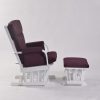 Padded High Back Nursery Glider Chair with Ottoman