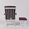 Padded High Back Nursery Glider Chair with Ottoman