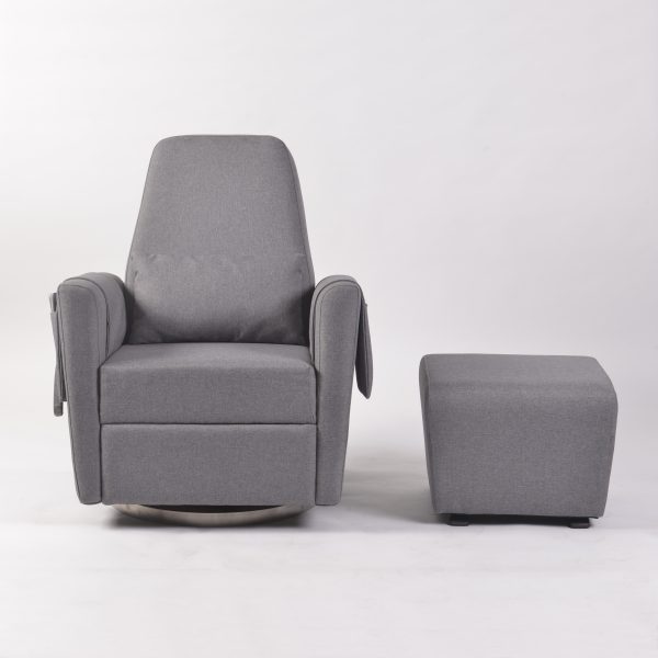 Swivel Reclining Nursery Glider with Ottoman