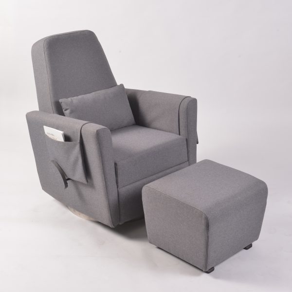 Swivel Reclining Nursery Glider with Ottoman