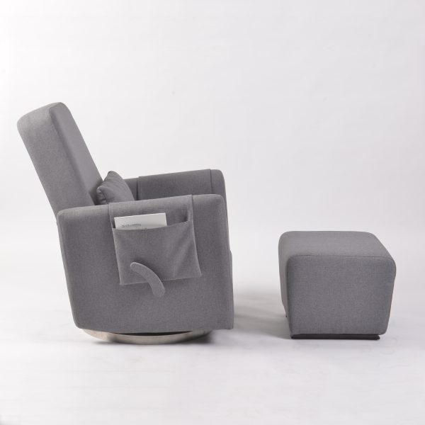 Swivel Reclining Nursery Glider with Ottoman
