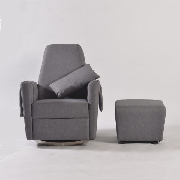 Swivel Reclining Nursery Glider with Ottoman