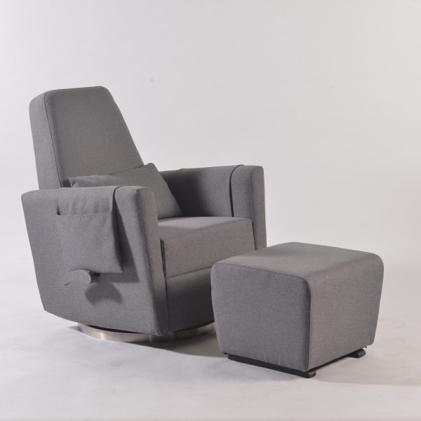 Swivel Reclining Nursery Glider with Ottoman