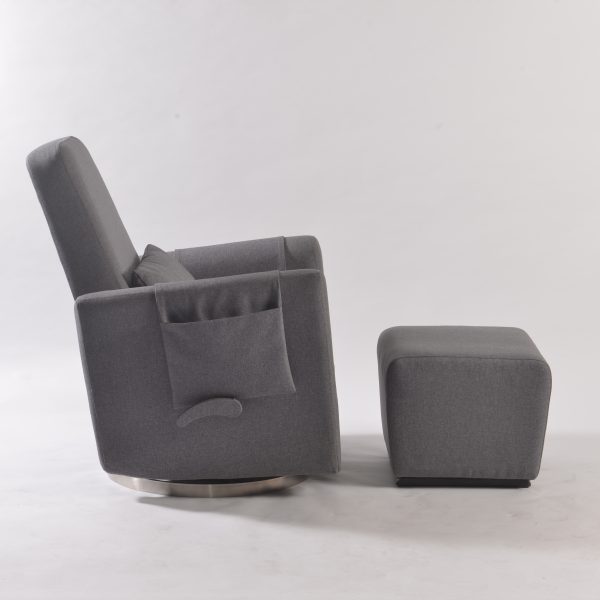 Swivel Reclining Nursery Glider with Ottoman