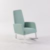 High Back Nursery Rocking Chair Aqua Front Angle High Back Nursery Rocking Chair