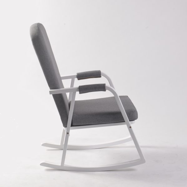 DSC_8617 Modern Rocking Chair with Ottoman | Upholstered Lounge Chair for Living Room