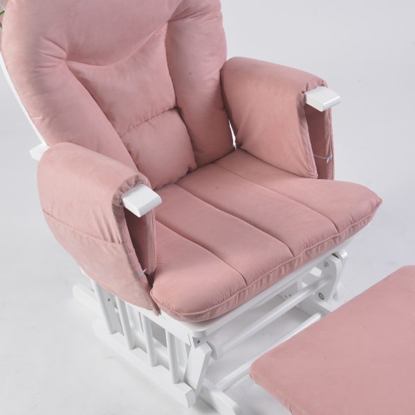 Adjustable Reclining Glider Chair with Ottoman