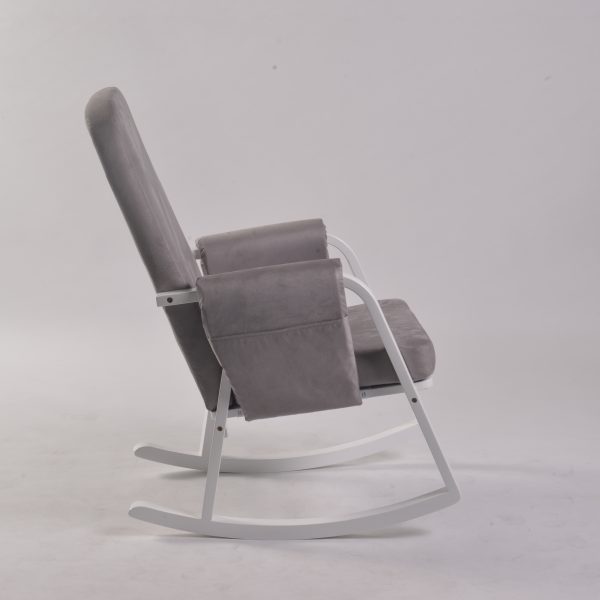 DSC_8742 Modern Rocking Chair with Ottoman | Upholstered Lounge Chair for Living Room