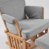 DSC_8815 Natural Wood Nursery Glider Chair with Ottoman