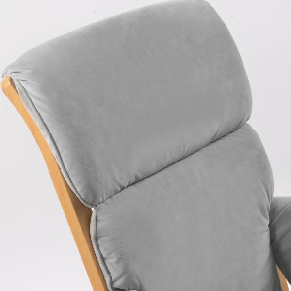 DSC_8817 Natural Wood Nursery Glider Chair with Ottoman