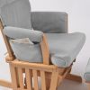 DSC_8818 Natural Wood Nursery Glider Chair with Ottoman