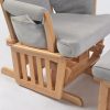 DSC_8819 Natural Wood Nursery Glider Chair with Ottoman