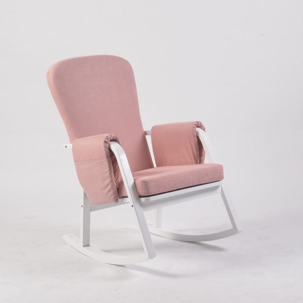 DSC_8866 Modern Rocking Chair with Ottoman | Upholstered Lounge Chair for Living Room