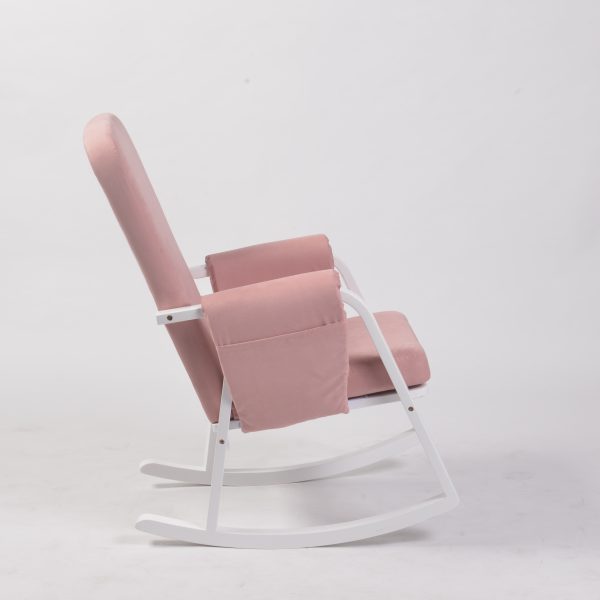 DSC_8872 Modern Rocking Chair with Ottoman | Upholstered Lounge Chair for Living Room