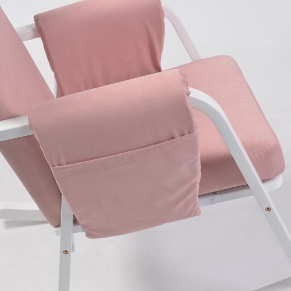 DSC_8880 Modern Rocking Chair with Ottoman | Upholstered Lounge Chair for Living Room