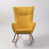 Wingback Nursery Rocking Chair with Wooden Base