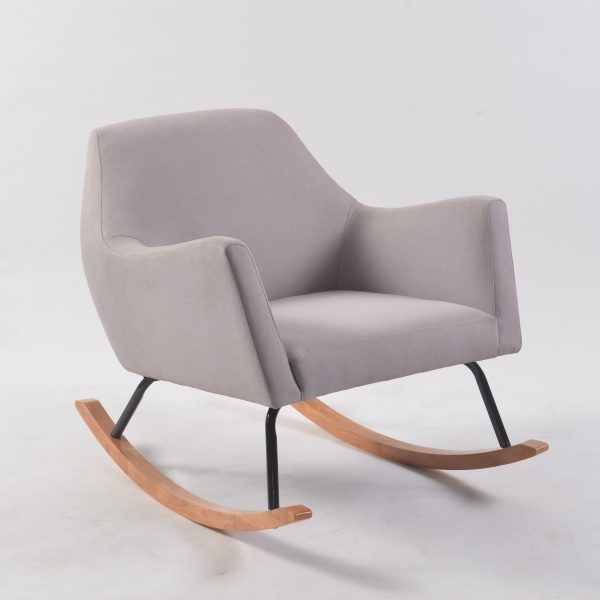 DSC_8951 Modern Nursery Rocking Chair with Upholstered Arms