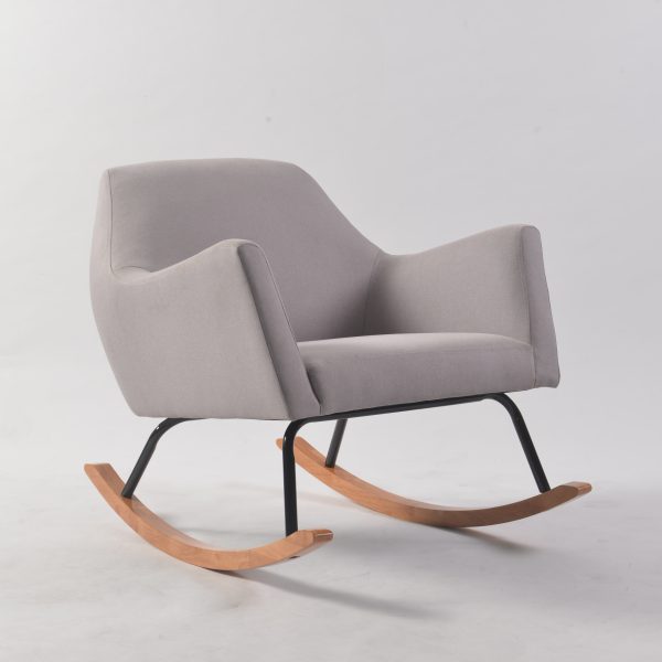 DSC_8952 Modern Nursery Rocking Chair with Upholstered Arms
