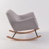 DSC_8955 Modern Nursery Rocking Chair with Upholstered Arms