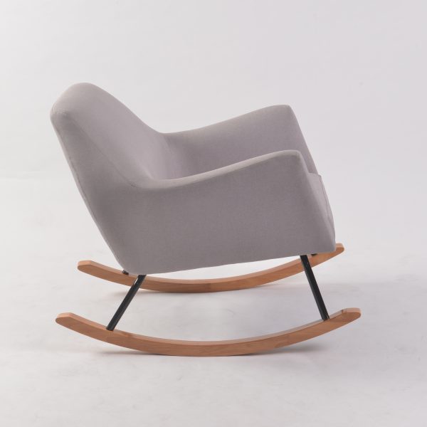 DSC_8955 Modern Nursery Rocking Chair with Upholstered Arms
