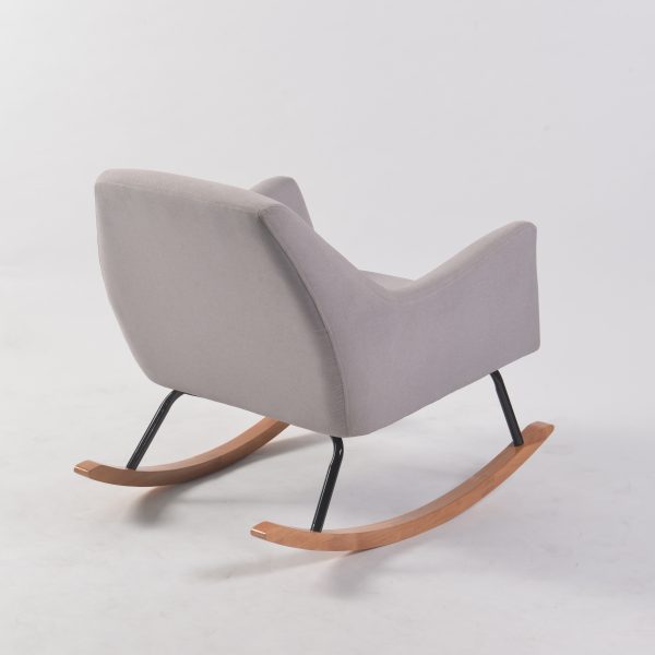 DSC_8958 Modern Nursery Rocking Chair with Upholstered Arms