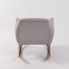 Modern Nursery Rocking Chair Back View Back view of light gray modern nursery rocking chair